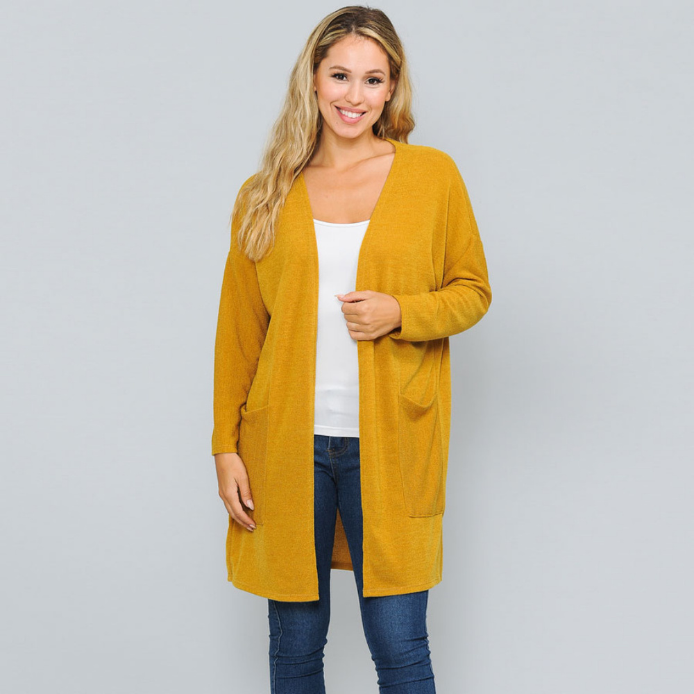 3 PACK: Open Cardigan w/ Pockets